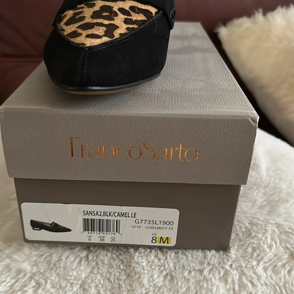 Franco Sarta, Sansa 2. Black and camel loafer. Size 8. Brand new inbox.NWT. - Picture 5 of 5